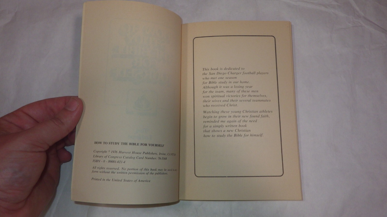 How to Study the Bible for Yourself 3 Year Program Outline Book 1976 Tim LaHaye