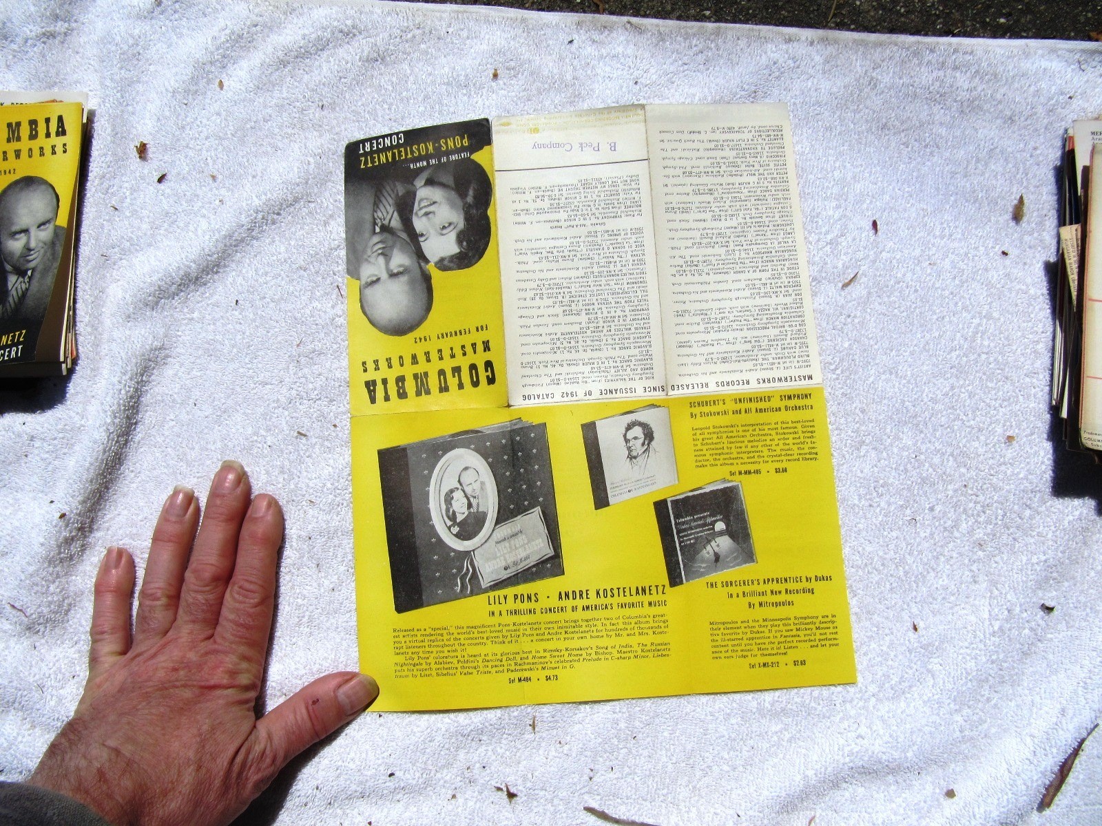 Feb 1942 COLUMBIA MASTERWORKS Supplement Lily Pons Kostelanetz RECORD CATALOG