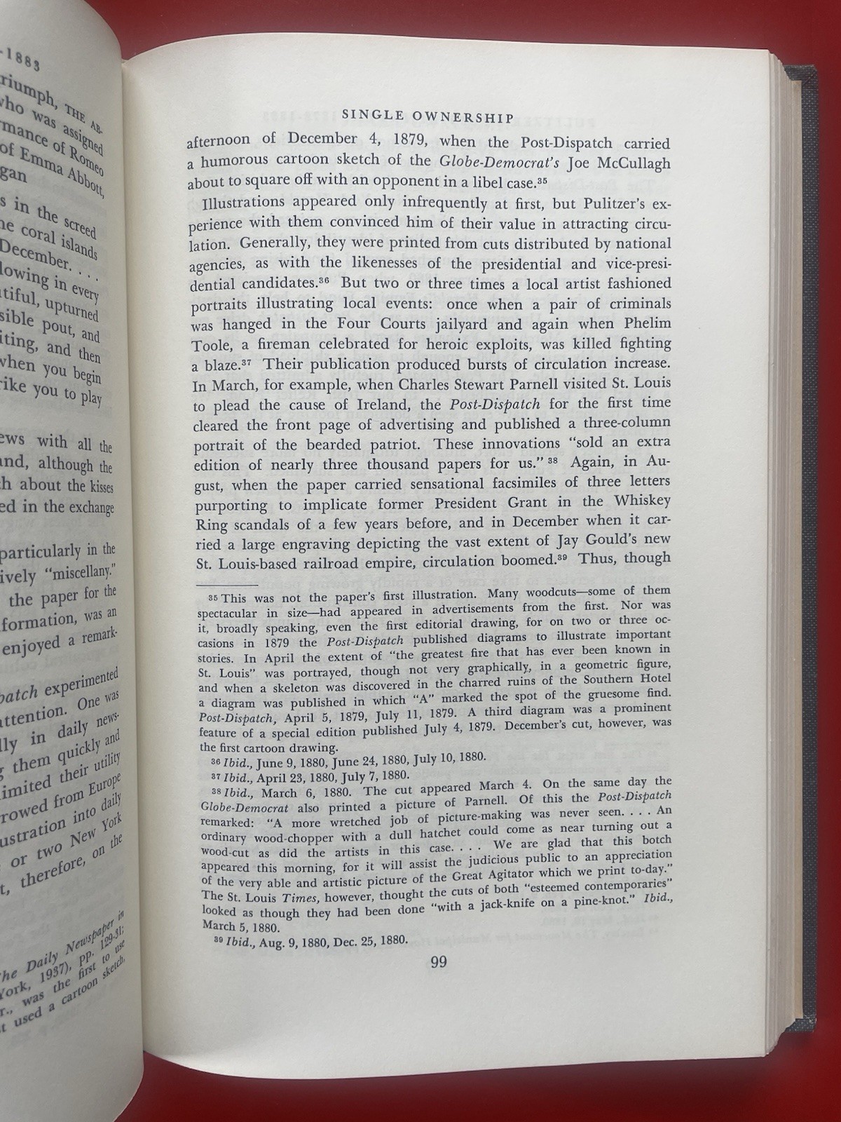 Signed 1st Ed., Pulitzer’s Post-Dispatch 1878-1883, Rammelkamp, HC, VG+, 1967
