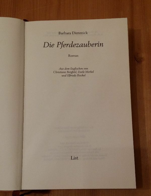 The Horse Enchantress Barbara Dimmick Novel Paul List Publisher 1998 415 Pages
