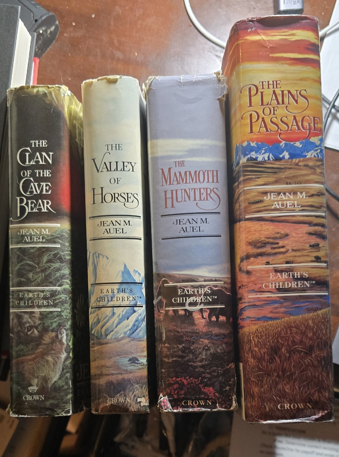 Jean Auel ‘Earth’s Children’ Lot Of First 4 Books HC DJ Clan Of The Cave Bear