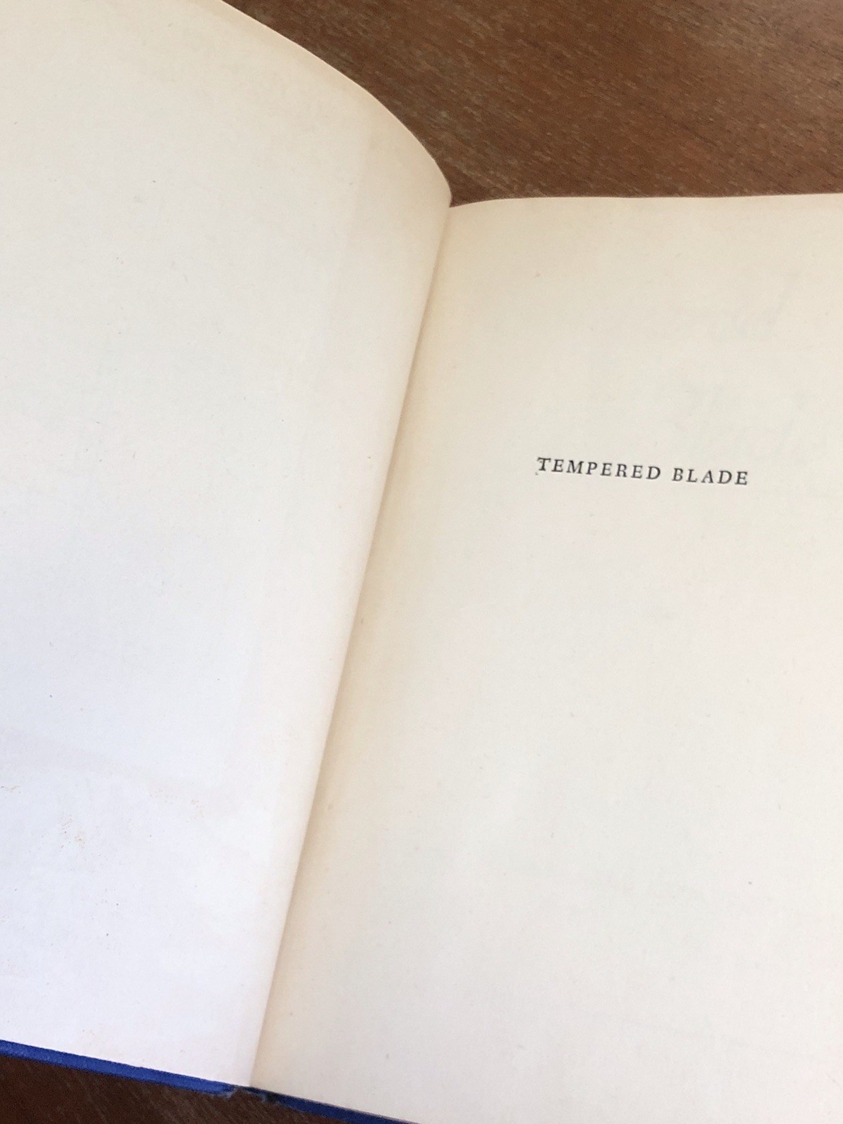 Rare 1st edition Tempered Blade Barrett Bob Merrill 1946 book