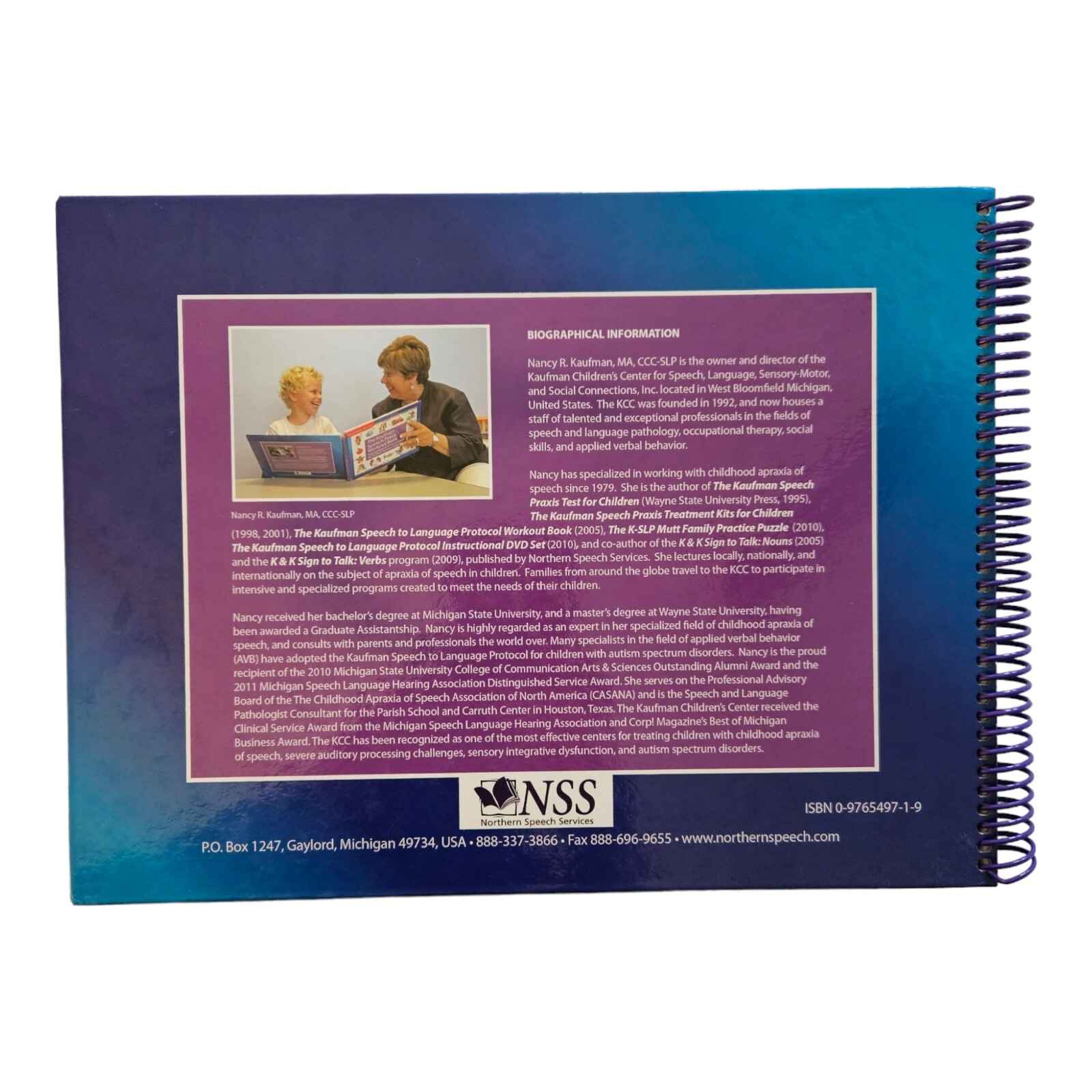 Kaufman Speech to Language Protocol Workout Book by Nancy R. Kaufman Apraxia