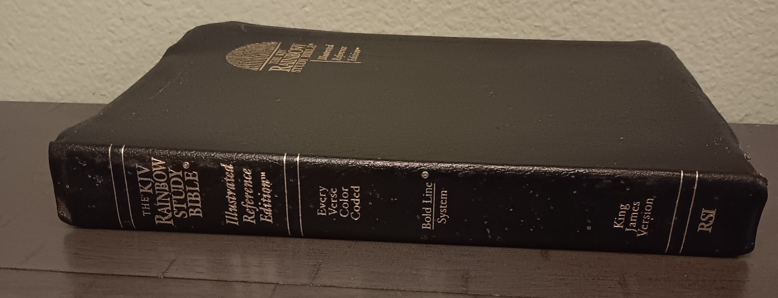 The Rainbow Study Bible Bold Line Color-Coded Edition KJV Leather Bound 1998