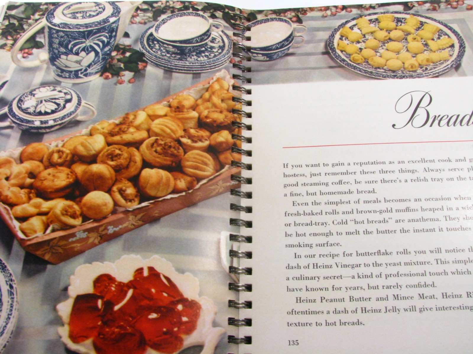 Vintage Heinz Recipe Book Spiral Bound 1939 Ring Wire Bound WWII Cookbook