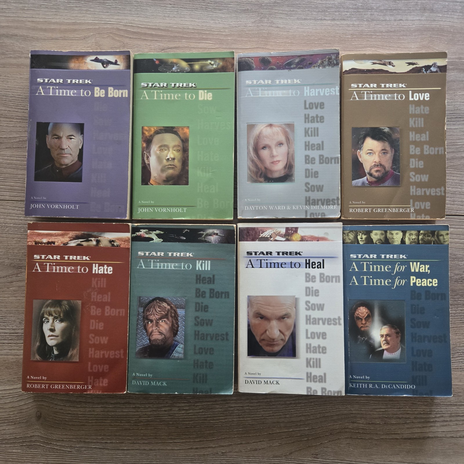 Star Trek A Time To [8-Book Lot]: 1 2 4 5 6 7 8 9 Pocket Paperback TNG Sci-Fi