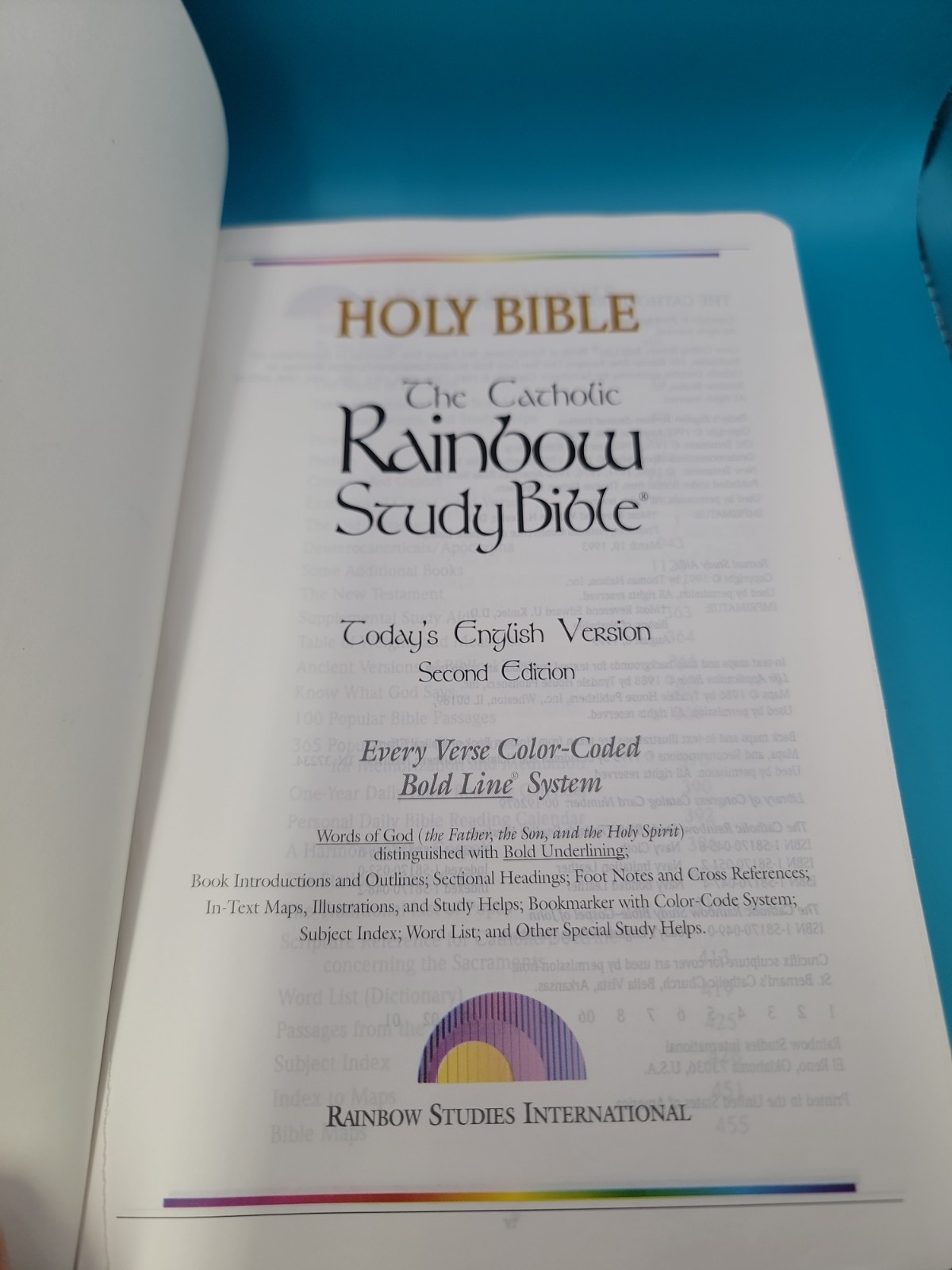 The Catholic Rainbow Study Bible | Today’s English Version Second Edition
