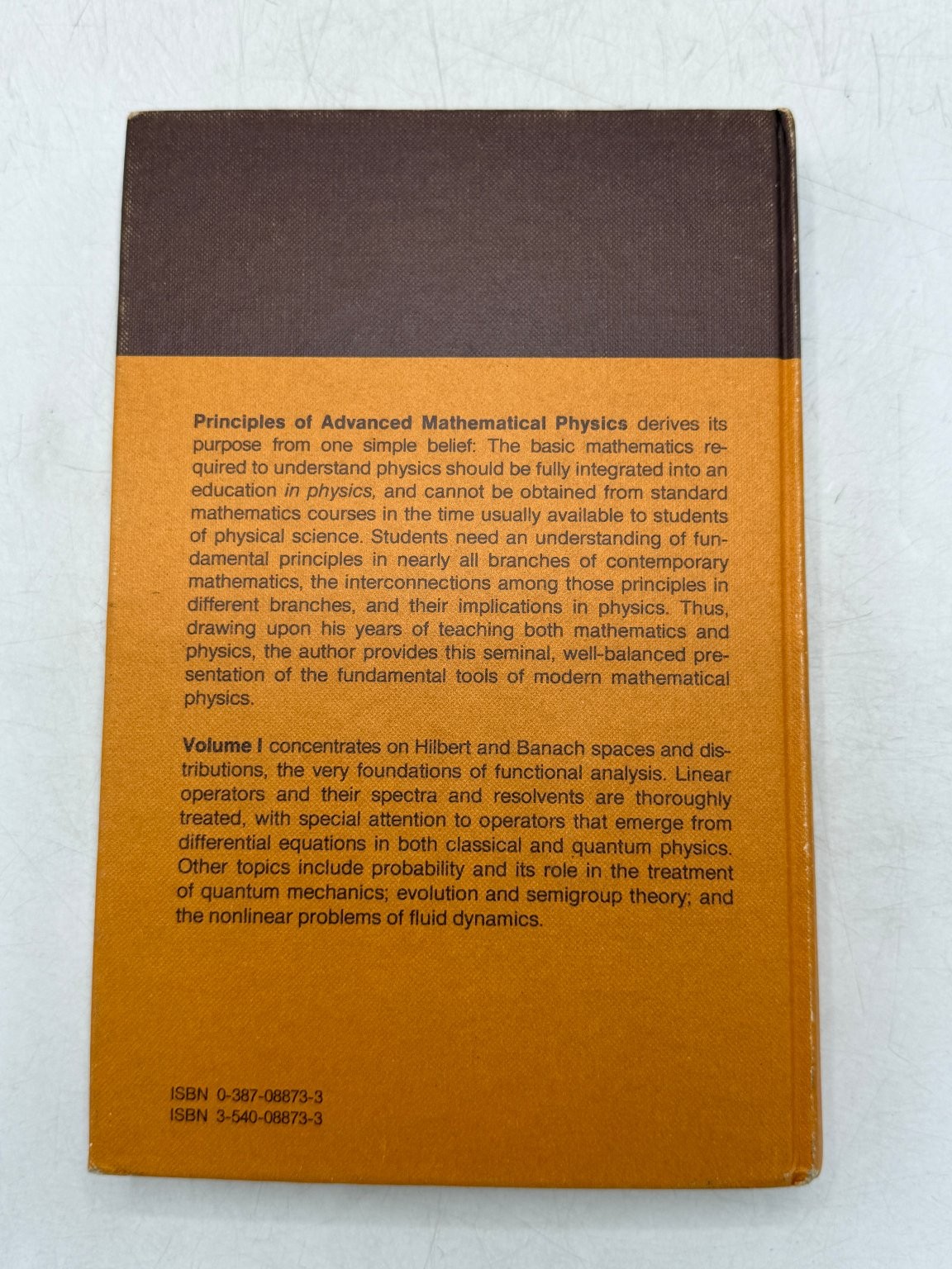 Principles of Advanced Mathematical Physics I Richtmyer 1985 Springer-Verlag