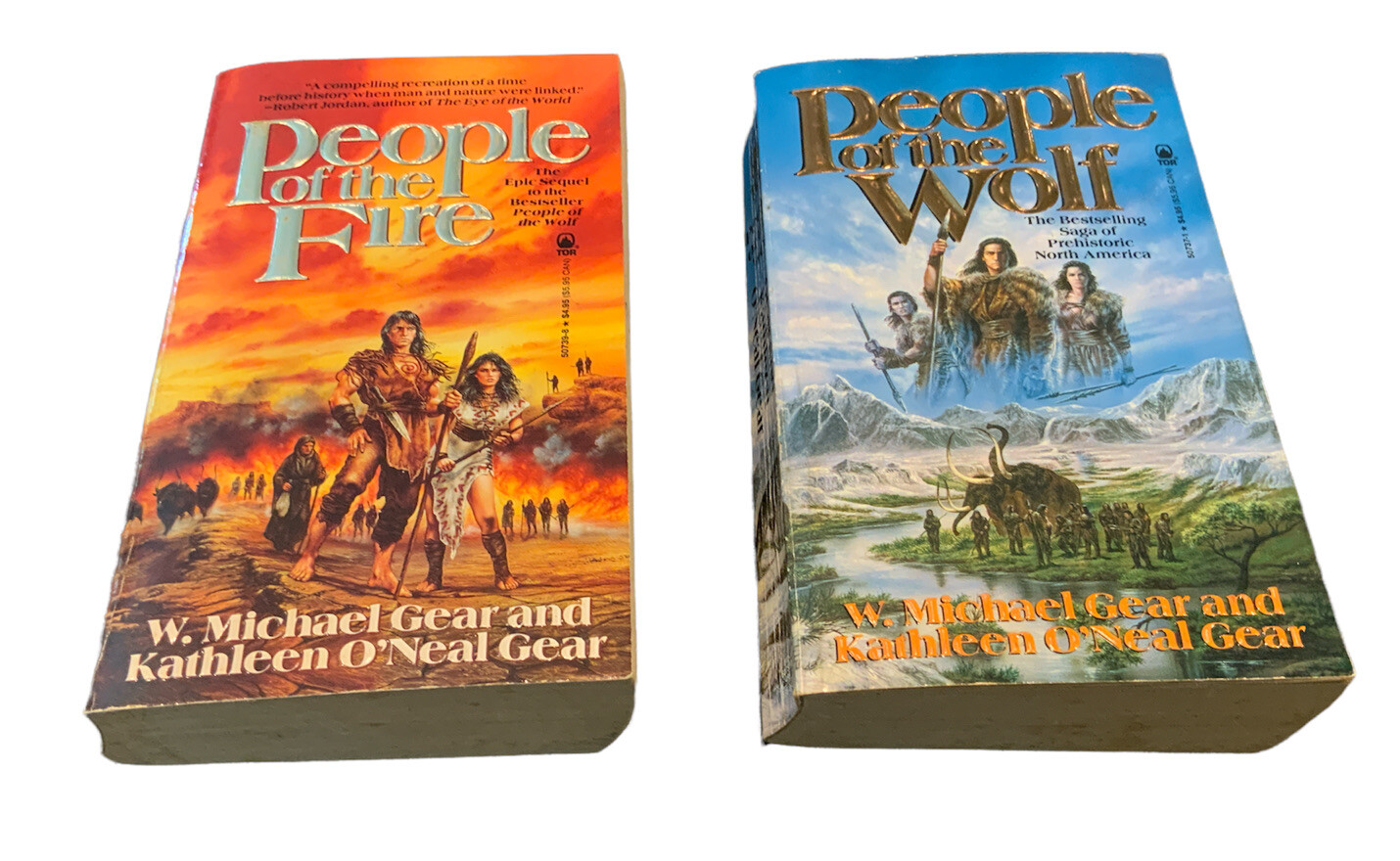 People of the Fire and People of the Wolf Paperback Books by W. Michael Gear