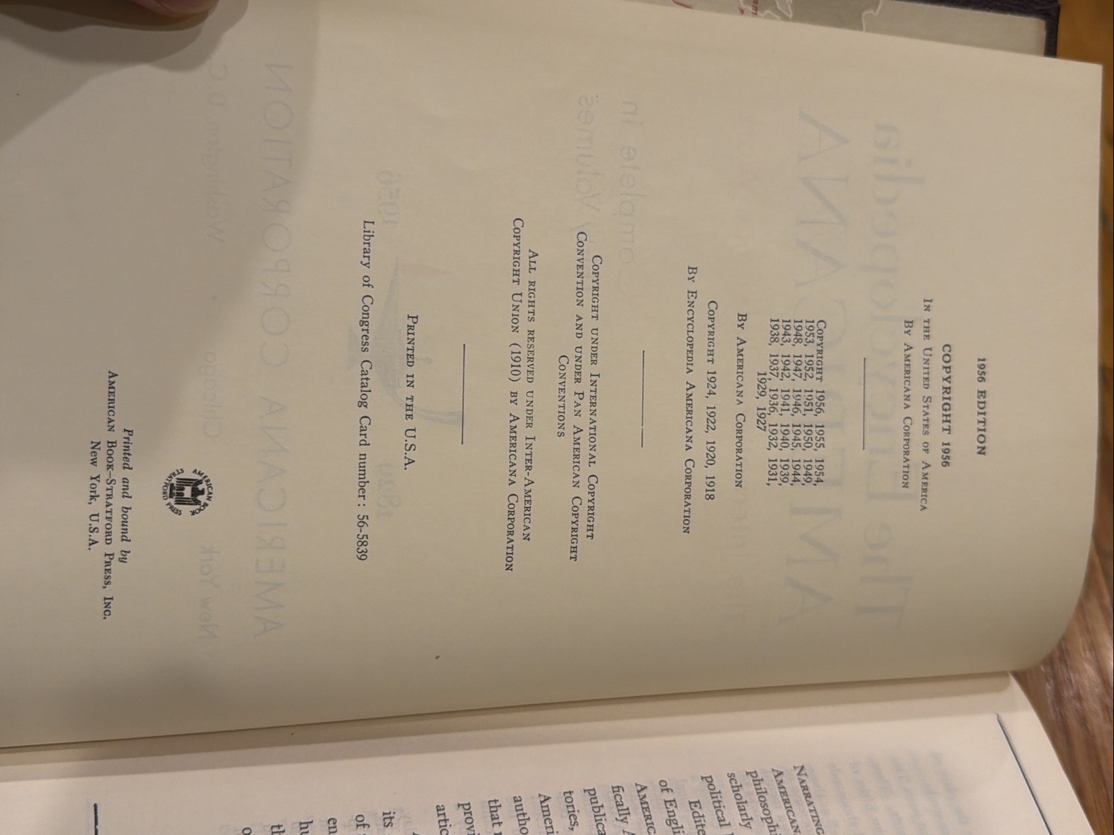 The Encyclopedia Americana 1956 Edition 30 Volume Complete Set