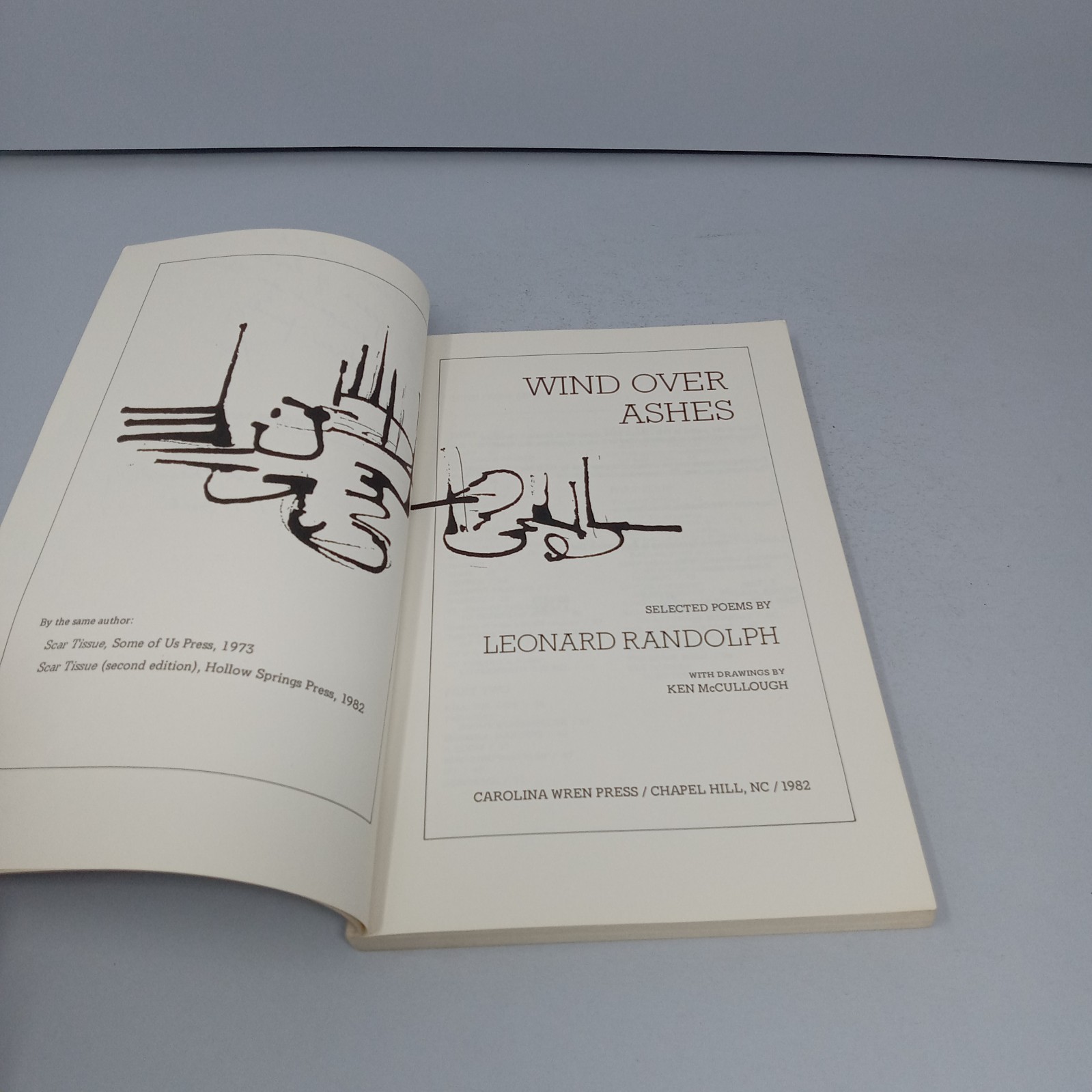 Wind Over Ashes: Selected Poems 1982 Carolina Wren Press PB by Leonard Randolph