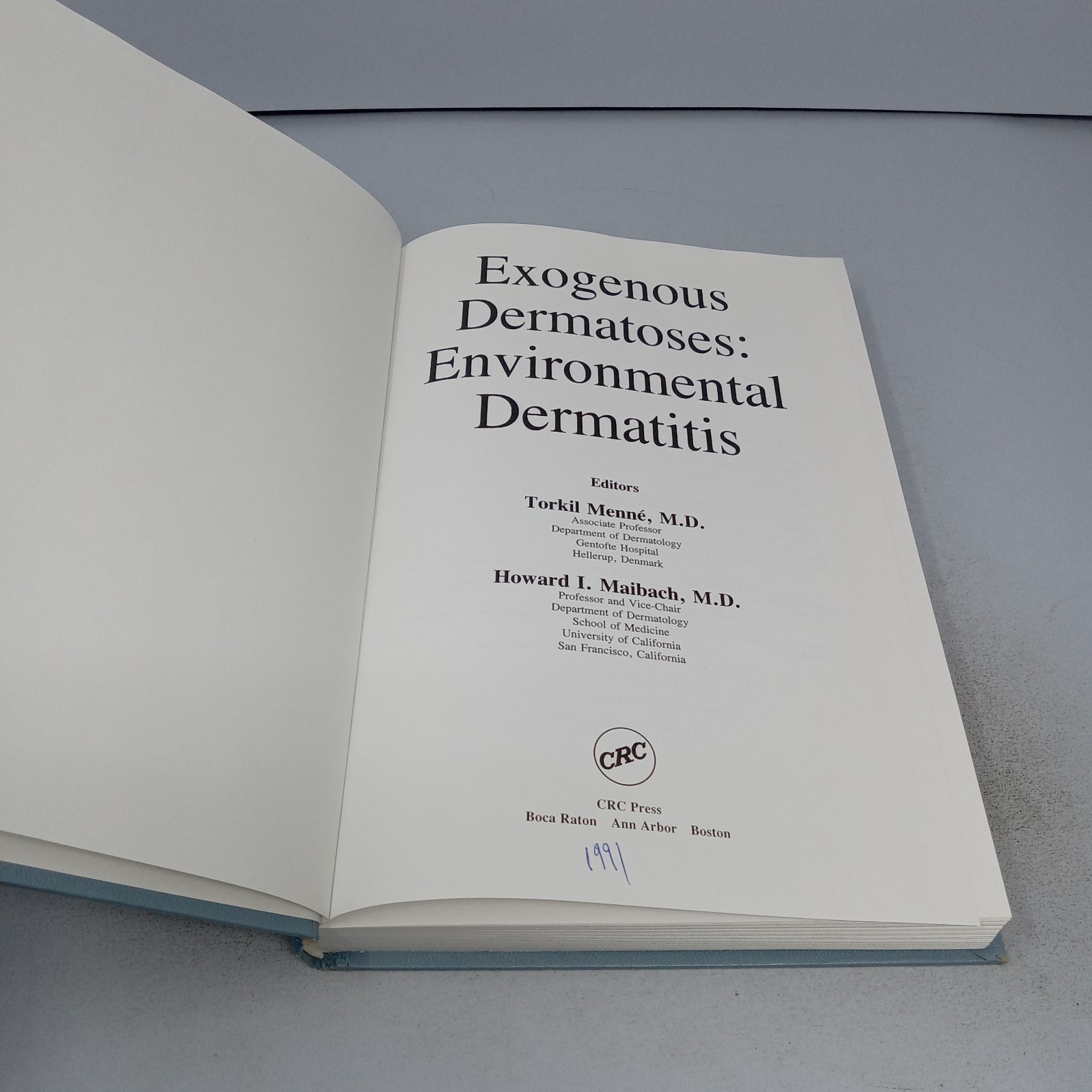 Exogenous Dermatoses: Environmental Dermatitis 1991 CRC Press Hardcover