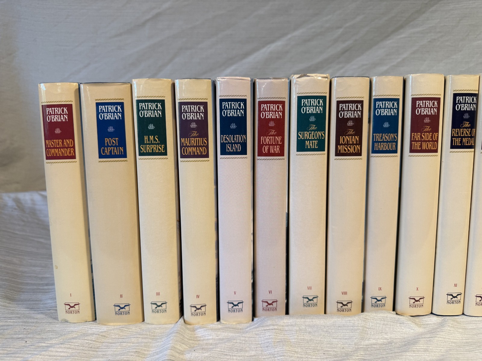 Patrick O’Brian Aubrey Maturin Complete 21 Volume Set HC/DJ Norton Fine