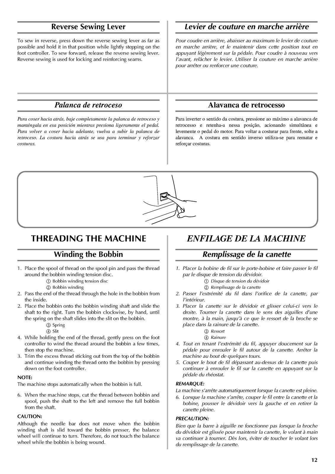 BROTHER LS1520 Sewing Machine User Manual Operation Guide – DURABLE SPIRAL BOUND