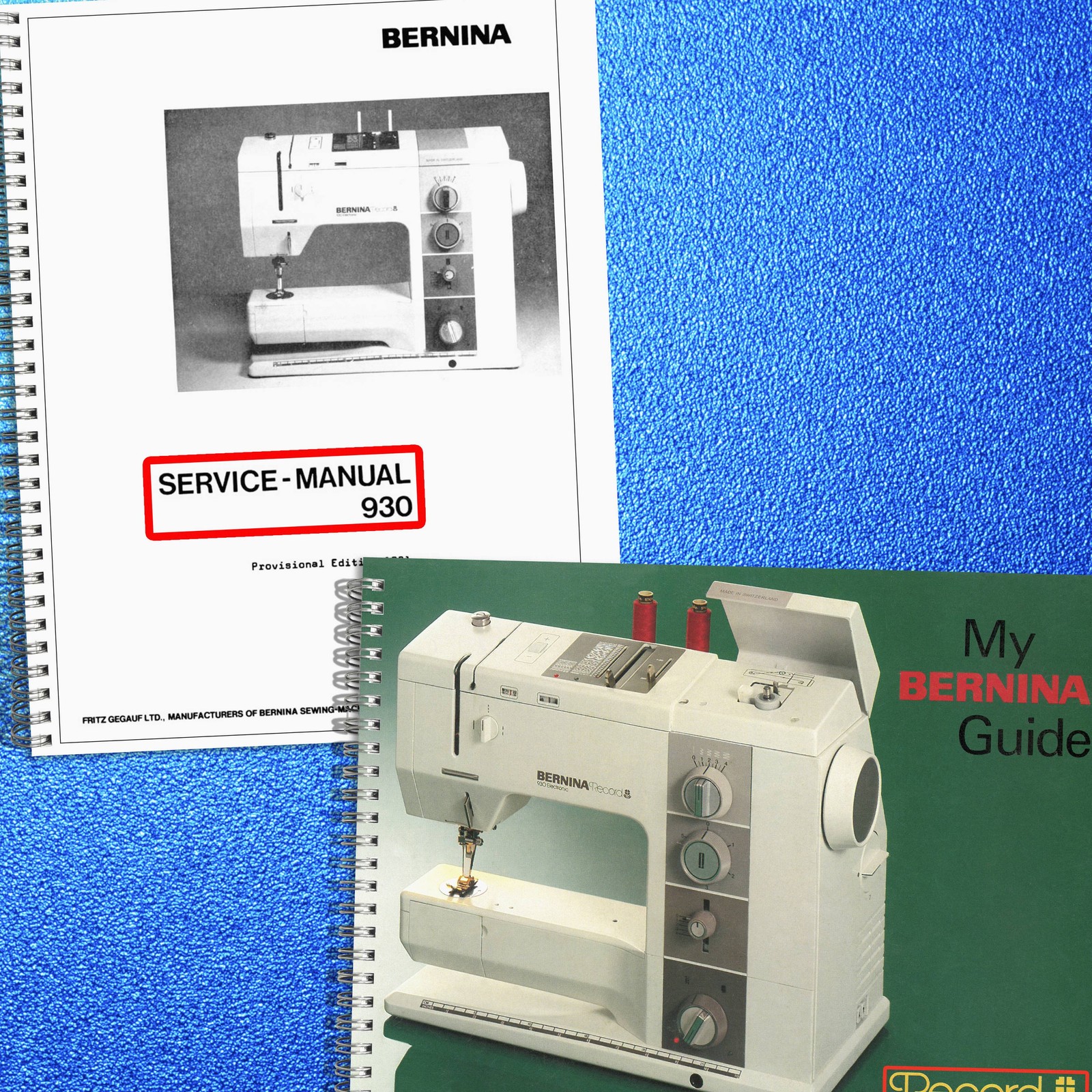 BERNINA 930 Record Service Manual & Instruction Manual BUNDLE, WIREBOUND, JACKET
