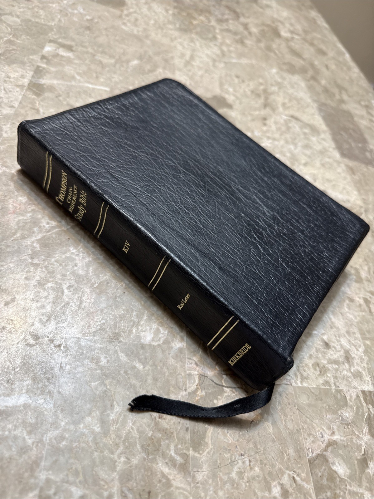 Thompson Chain Reference Bible KJV 5th Fifth Improved Genuine Black Leather 1988