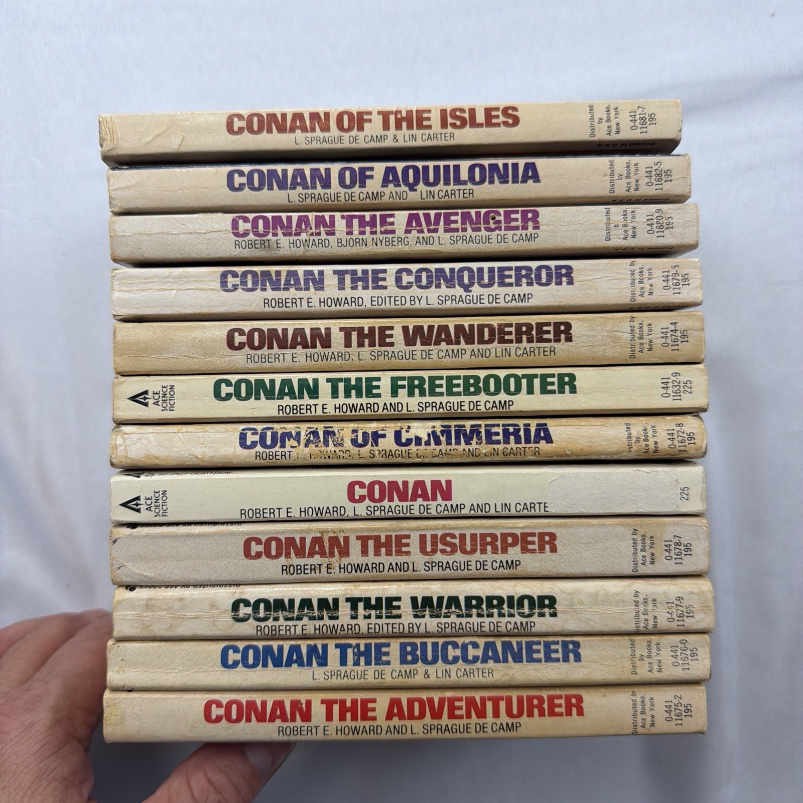 Conan Complete Main Series Robert E. Howard Ace Books Vintage Paperback Set 1-12