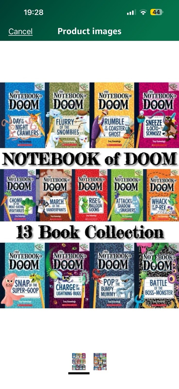 The Notebook of Doom Books 1-13 Series By Troy Cummings Gently Loved