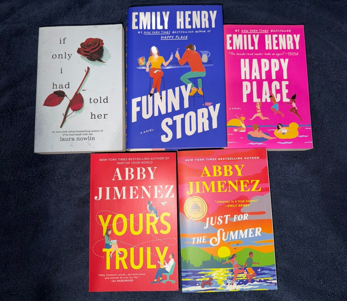 Emily Henry, Abby Jimenez, Laura Nowlin romance paperbacks lot of 5