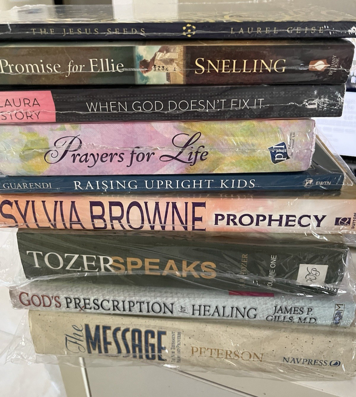Christian/Religion books set of 9, hardcover and paperback