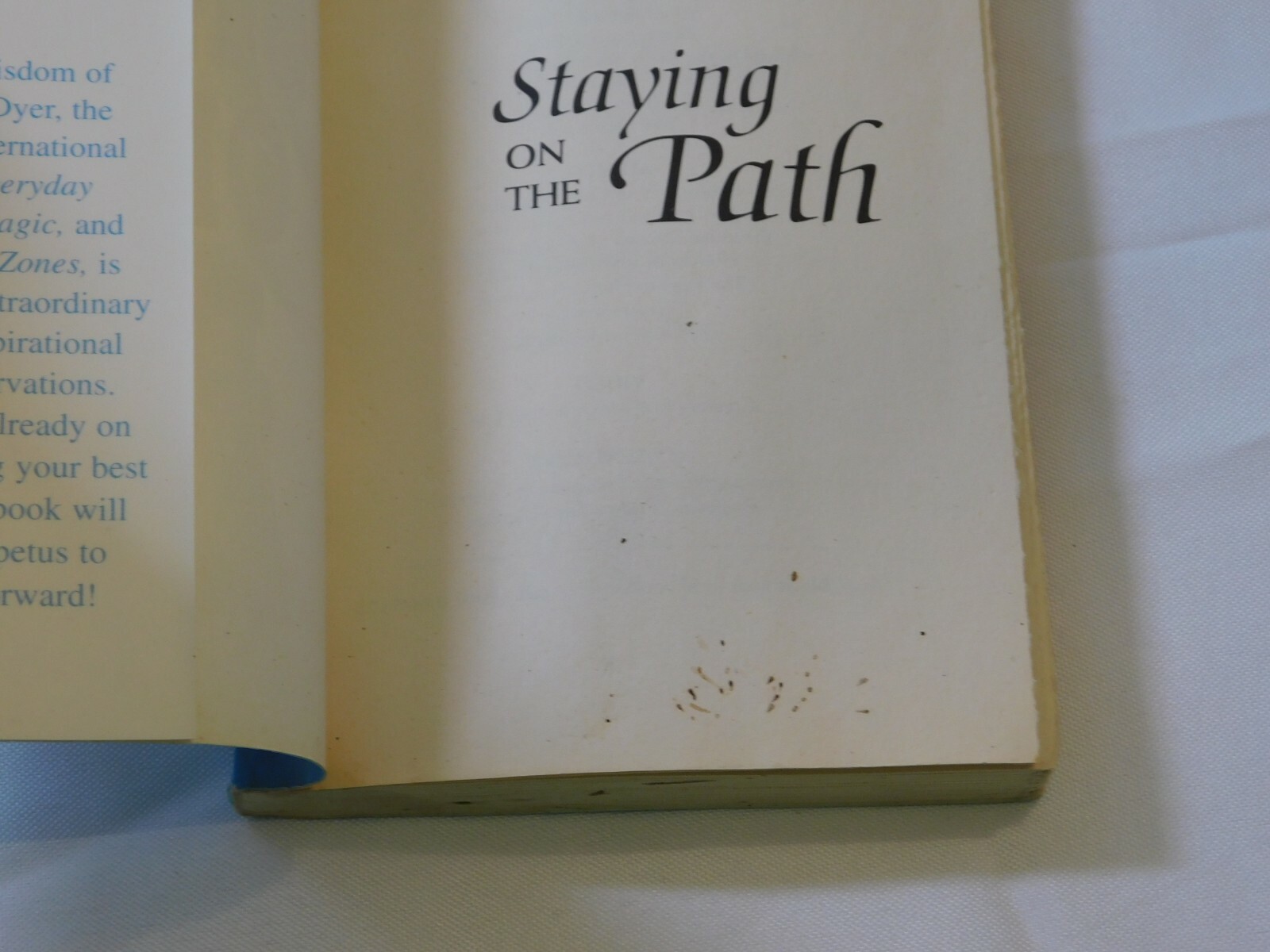 Staying on the Path by Wayne Dyer (1995, Paperback Book) Hay House Inc.
