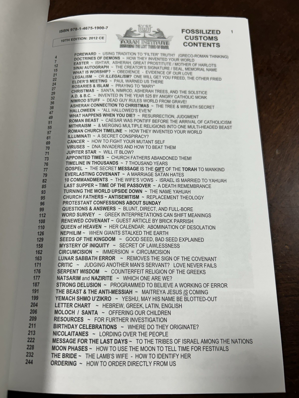 Fossilized Customs 11th Edition, Lew White