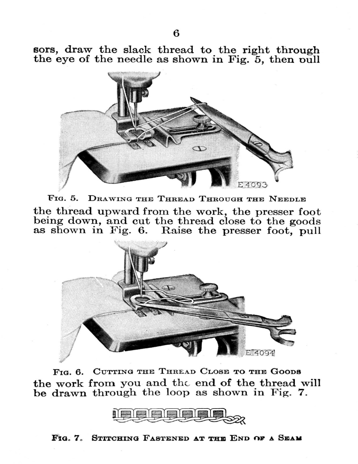 Singer Sewing Machine No. 20 Instruction Manual “1926” (8 Page)
