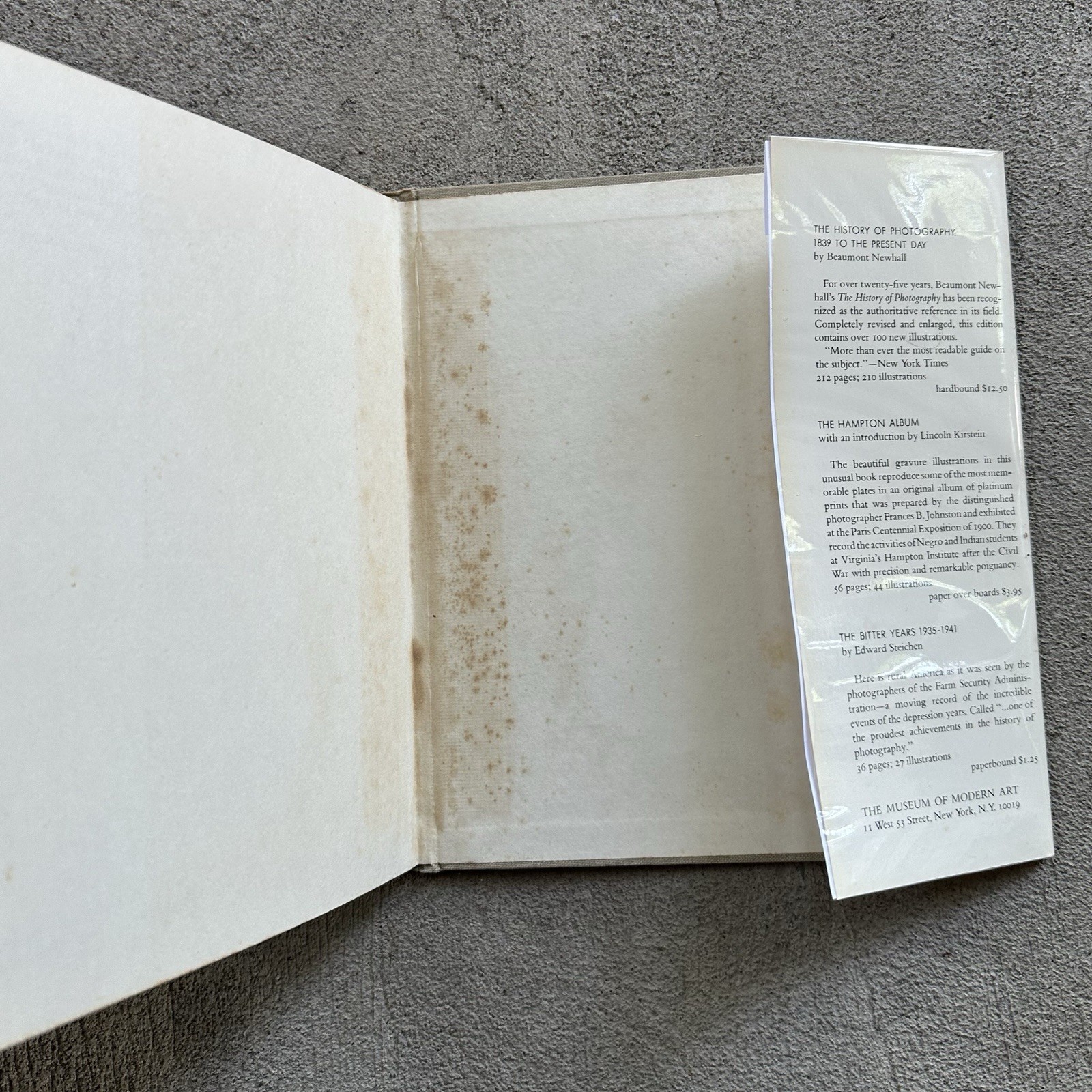 DOROTHEA LANGE – George R. Elliott – Museum of Modern Art, 1968. Hardcover