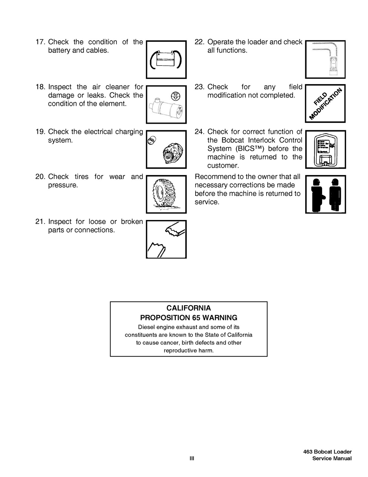 BOBCAT 463 Skid Steer Loader Service Manual 2006 SN 522111001 Up, FOLDOUTS