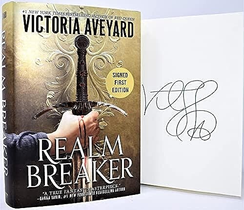 ✎✎SIGNED 1st Print✎✎ Realm Breaker AUTOGRAPHED by Victoria Aveyard Hardcover NEW