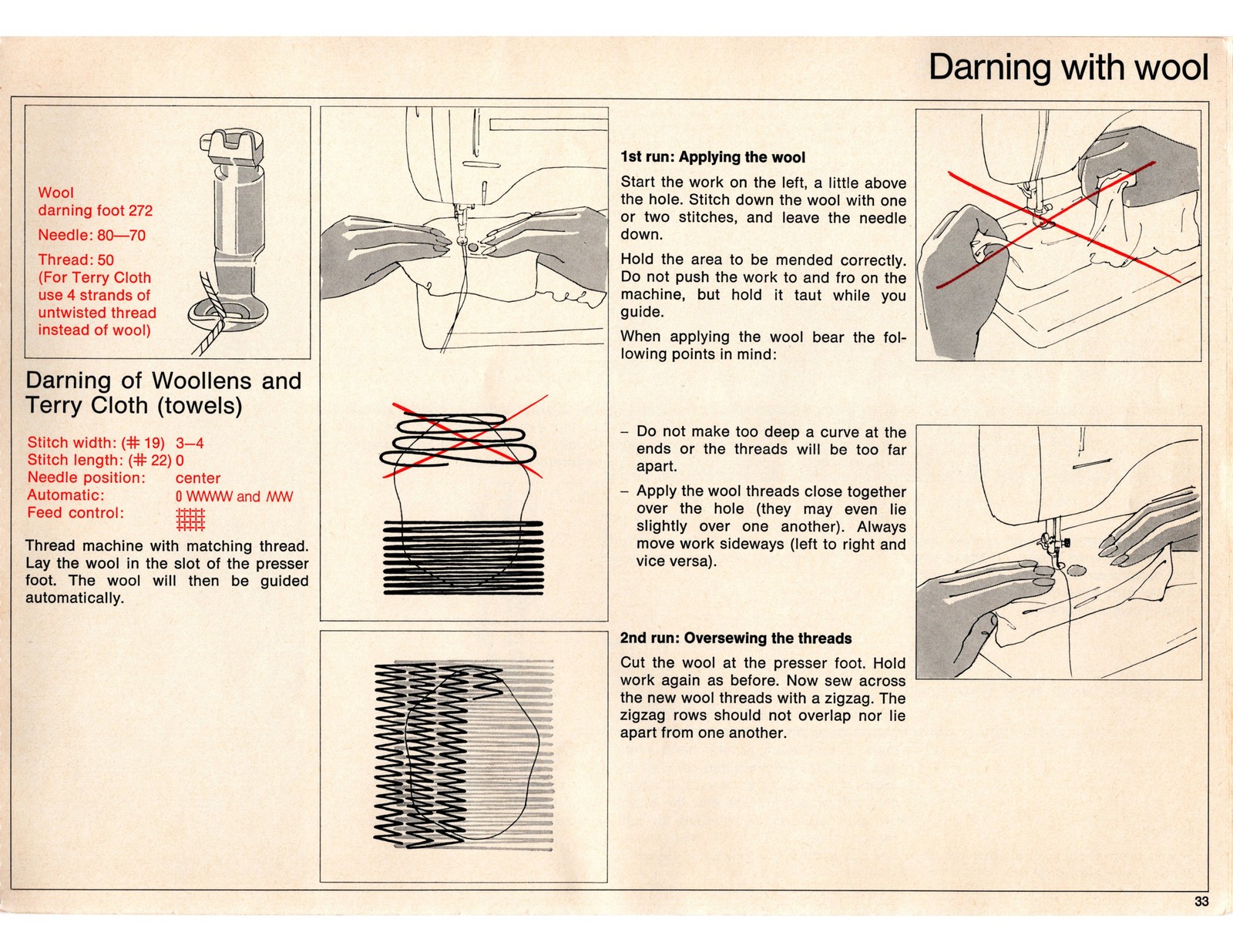 BERNINA 830 Record 831 Sewing Machine COLOR User Manual – COIL BIND – COVERS