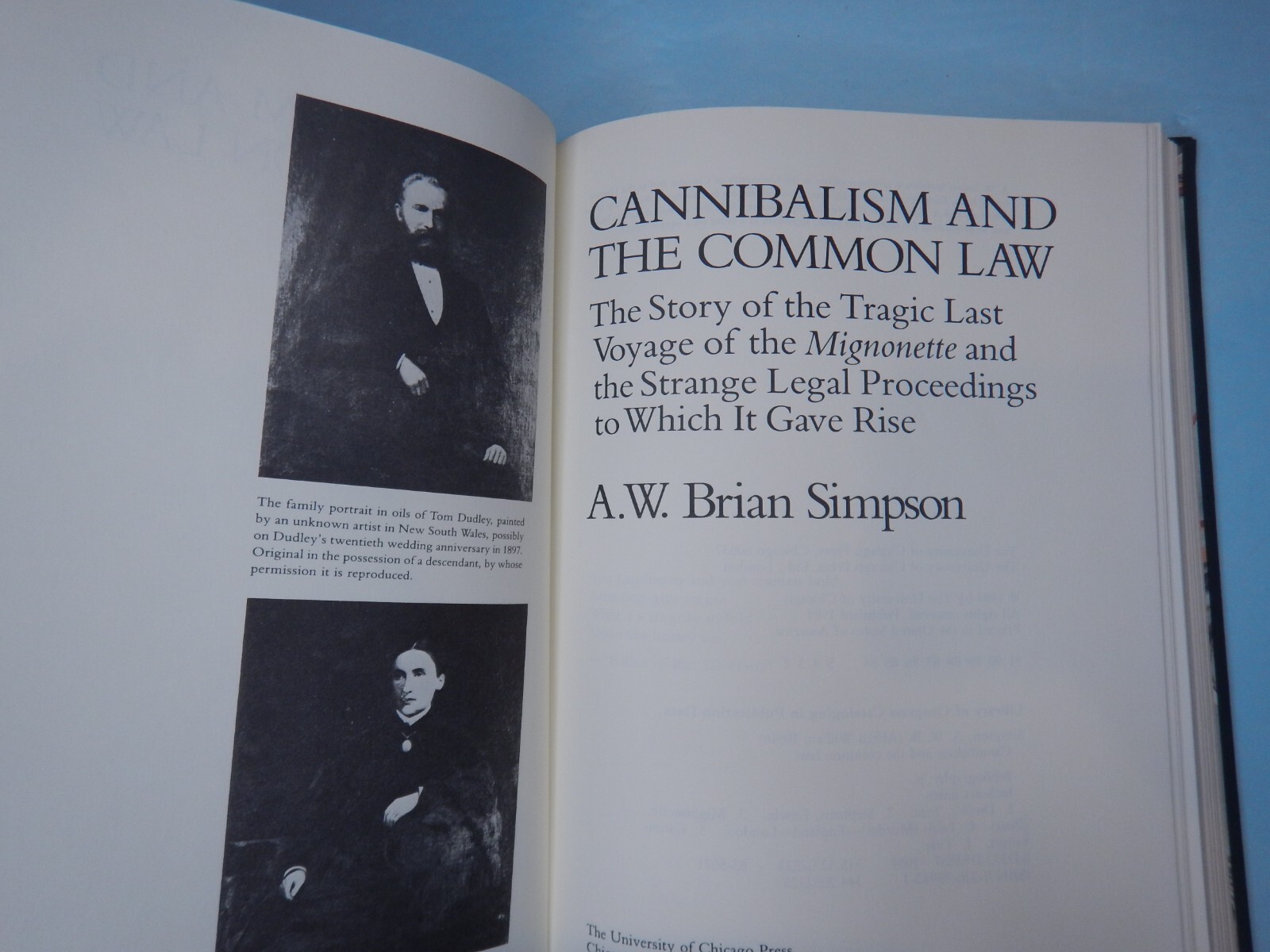 THE MIGNONETTE CASE by Simpson 1990 Notable Trials Library cannibalism and law