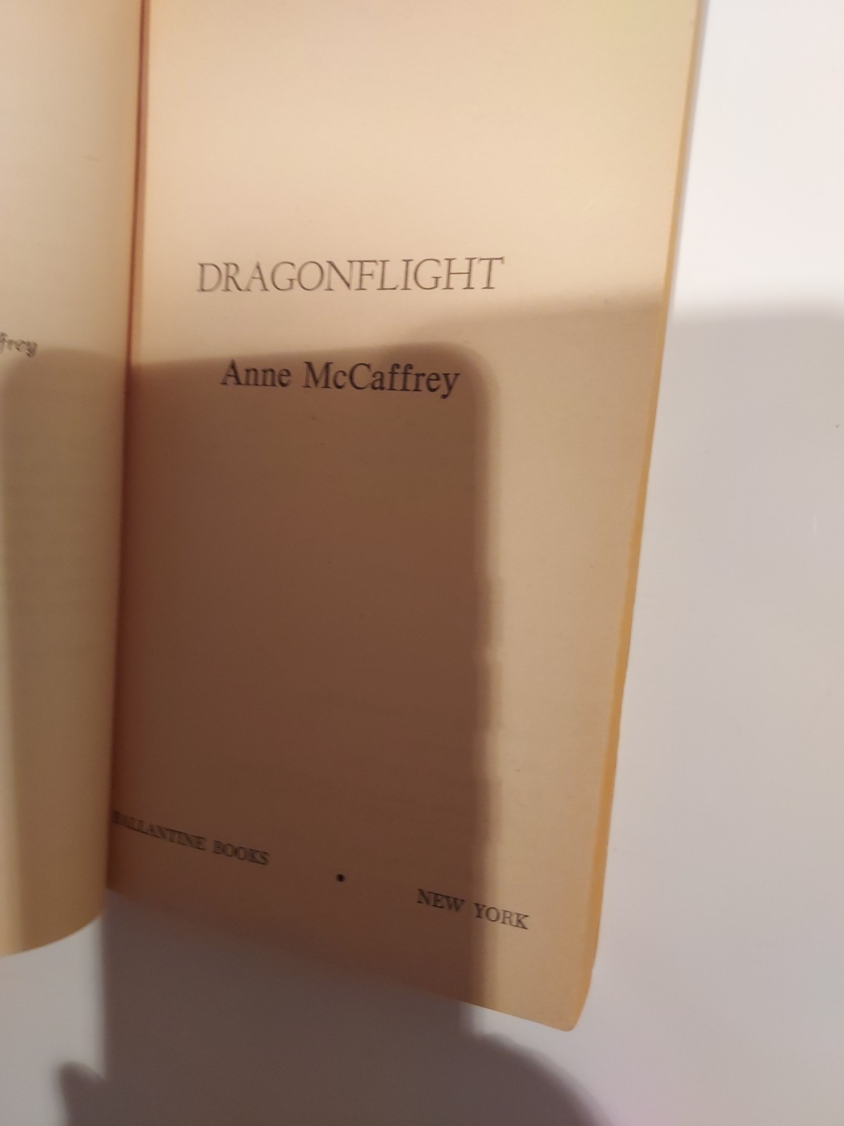 Dragonflight Anne Mccaffrey 1968 Paperback 1st Printing