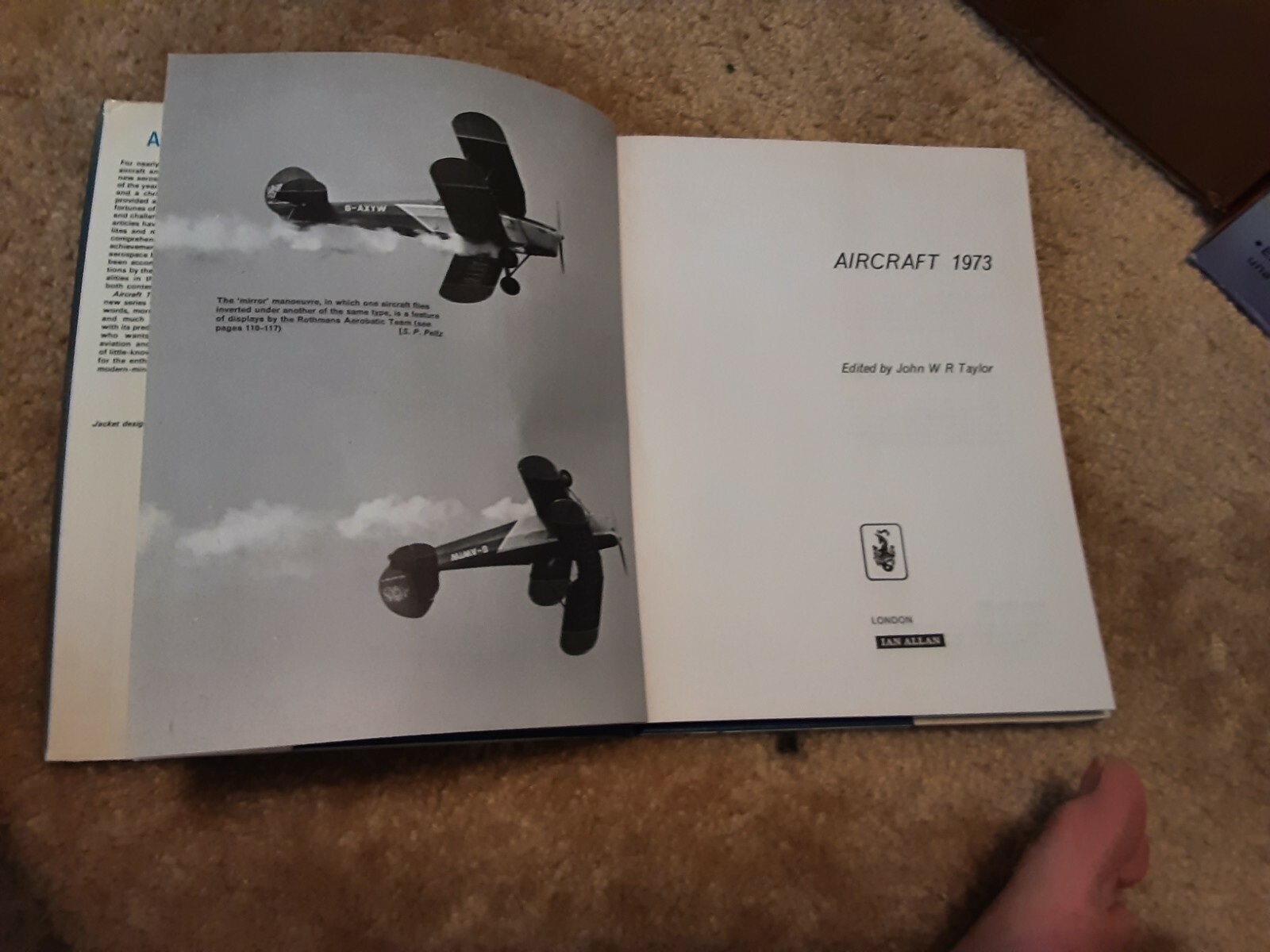 Aircraft 1973-Edited by John W.R Taylor-UK First Edtion/DJ-1972-Illustrated 1