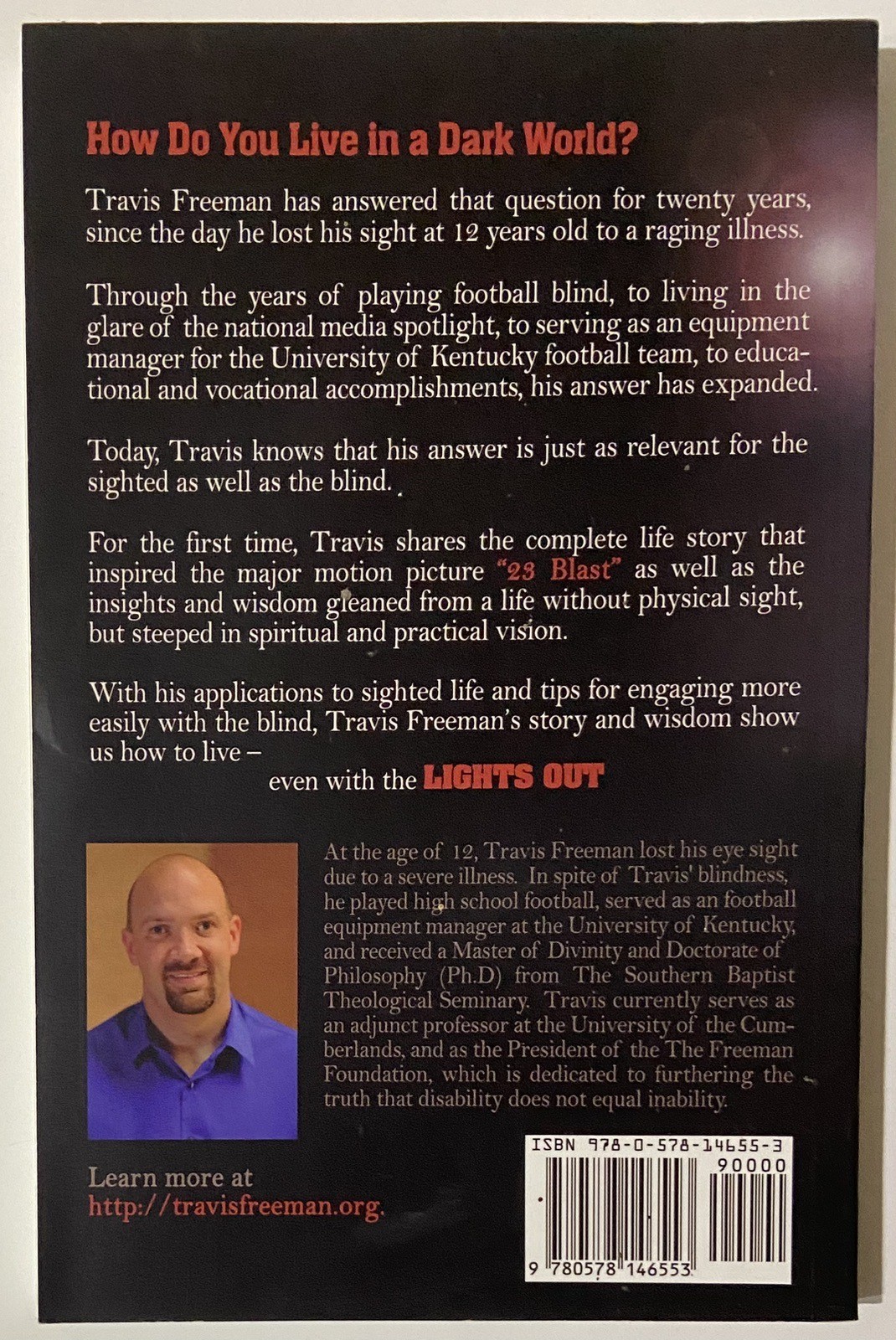 Lights Out by Travis Freeman (2014 SIGNED Paperback)