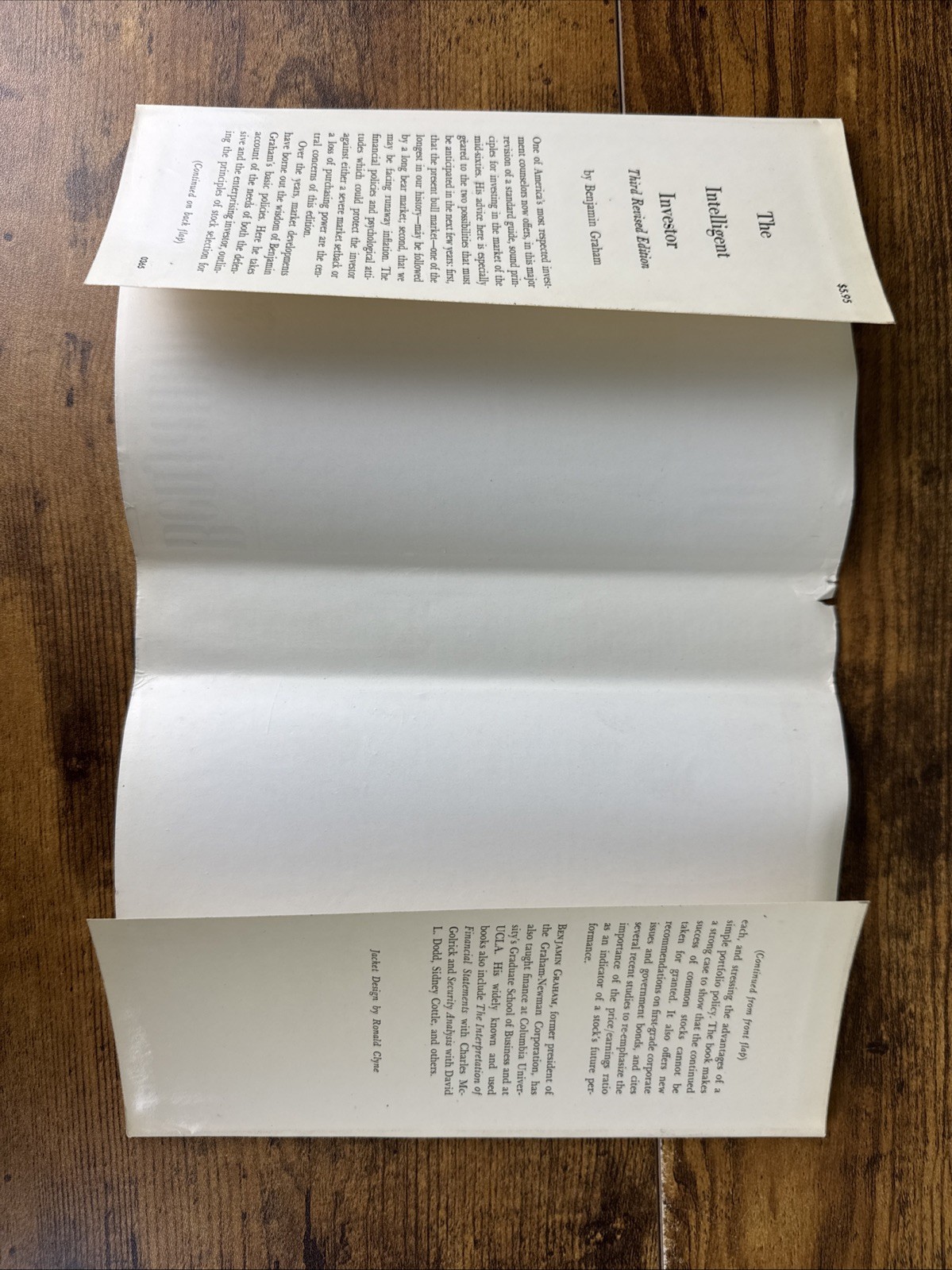 The Intelligent Investor Third Revised Edition by Benjamin Graham HC 1965