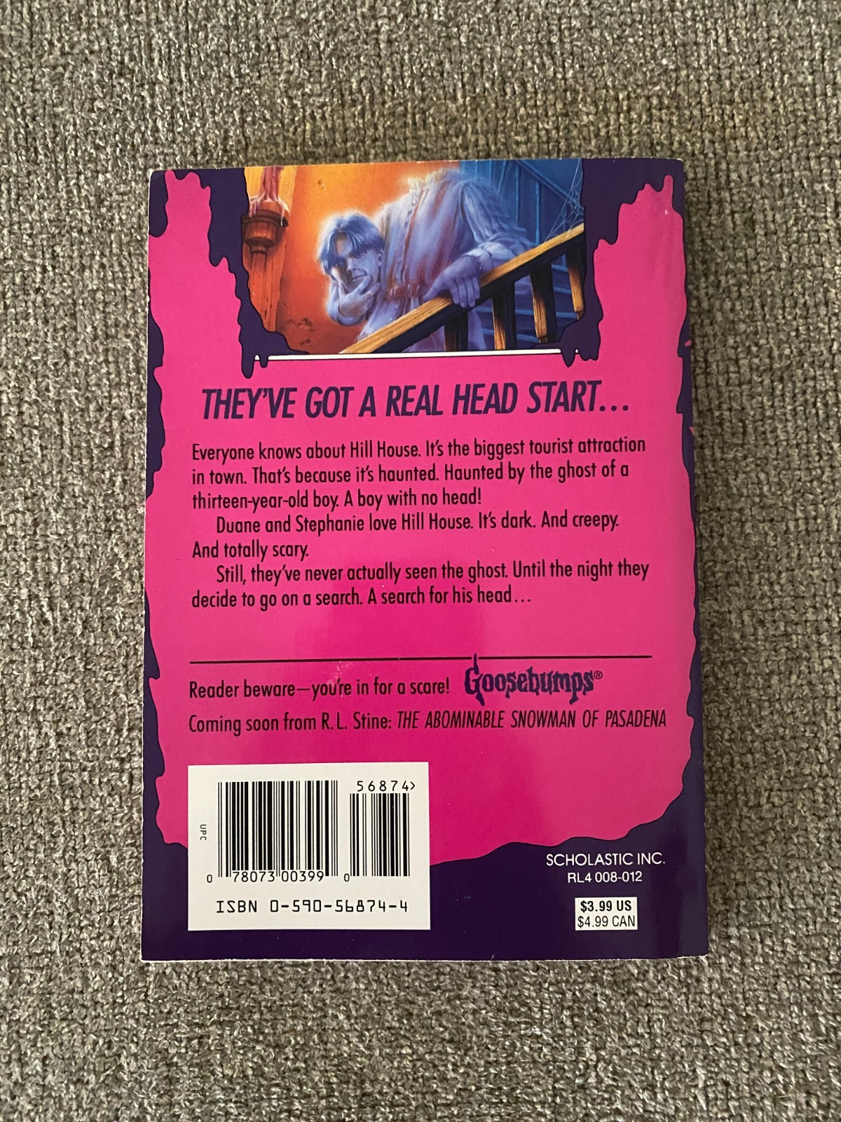 Like New 1st print Goosebumps #37 The Headless Ghost ~ R.L. Stine