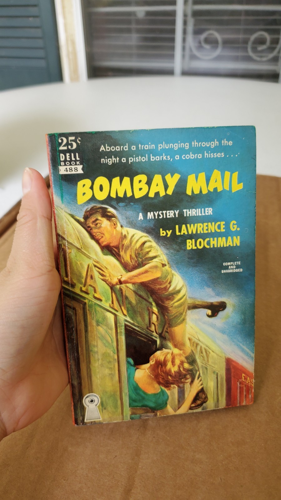 Bombay Mail By Lawrence G. Blochman Dell 488 1951 Mapback Mystery Thriller