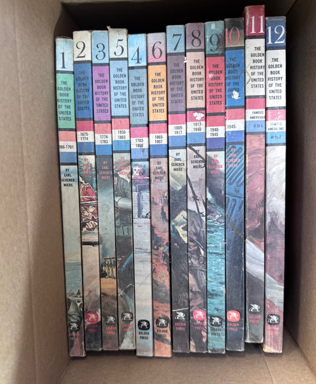 The Golden Book History of the United States Vol 1-12 Complete Set Clean!