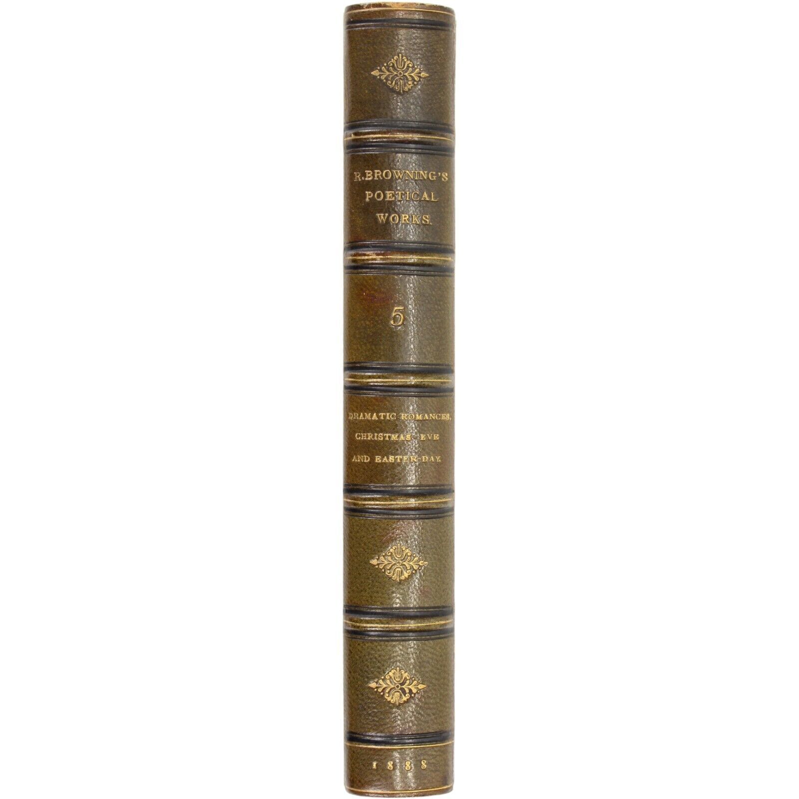 ROBERT BROWNING LEATHER BOUND FINE BINDING POETRY 1888 Vo 11 ONLY SMITH ELDER UK