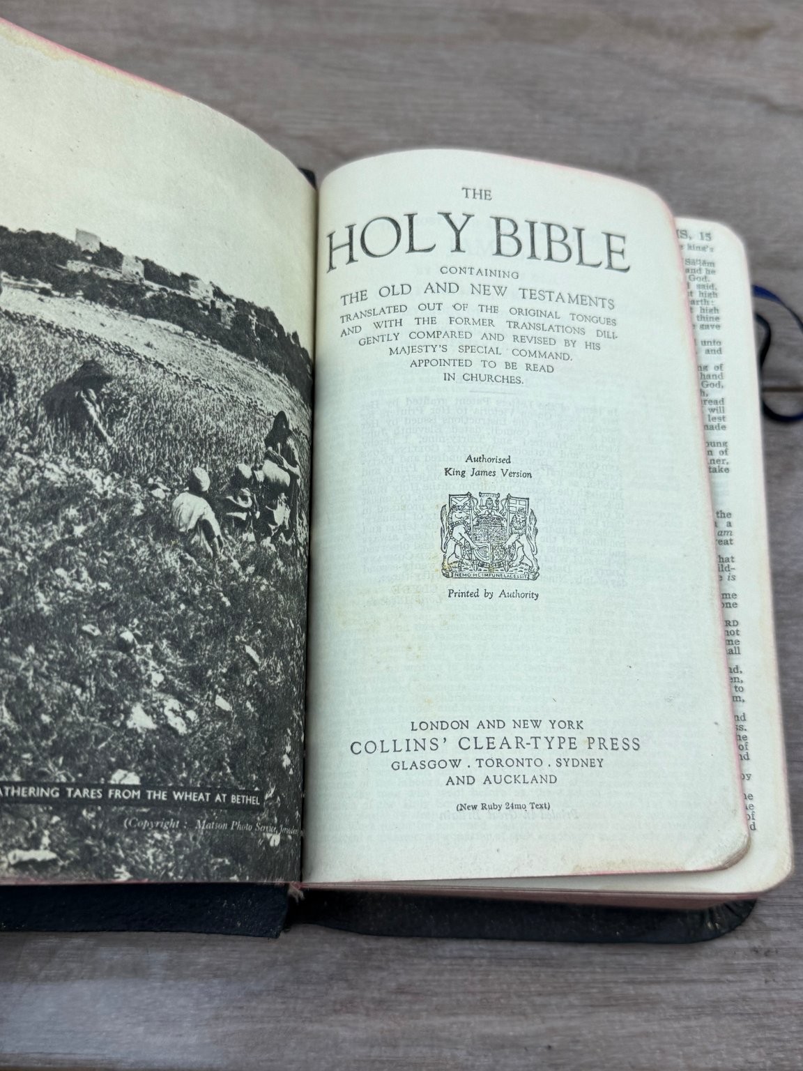 Holy Bible King James Version Illustrated 1952 Collins KJV Scripture
