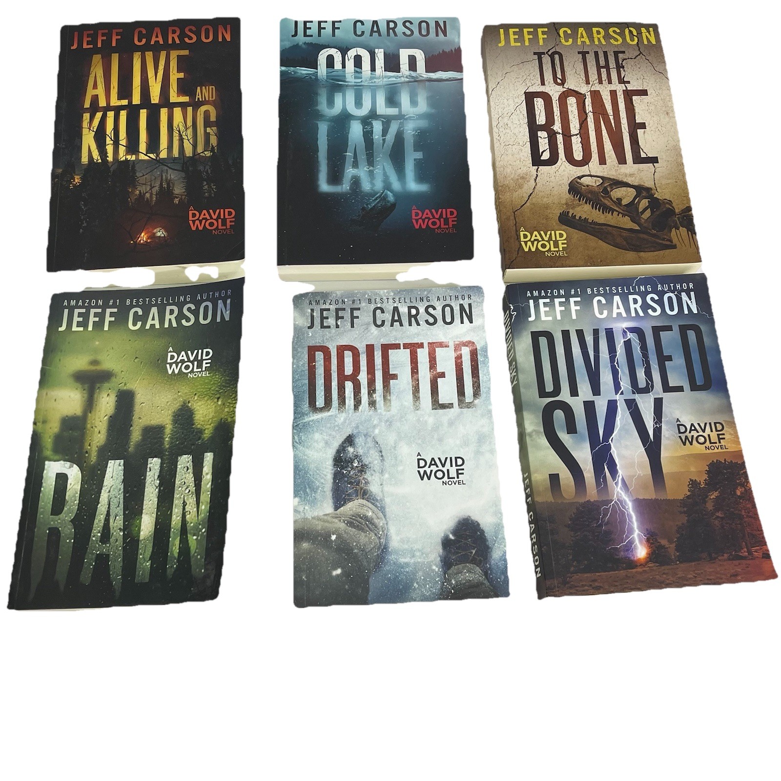 David Wolf Series Jeff Carson Lot of 6 Paperback Books 3 4 7 11 12 13