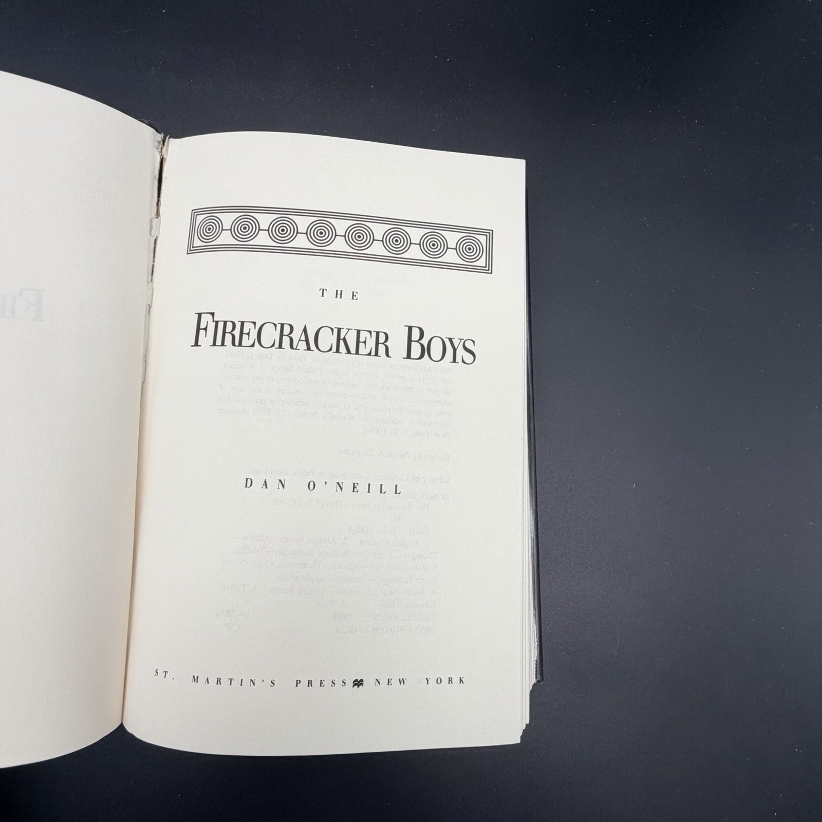 The Firecracker Boys Dan O’Neill 1994 HC Dust Jacket Alaska History