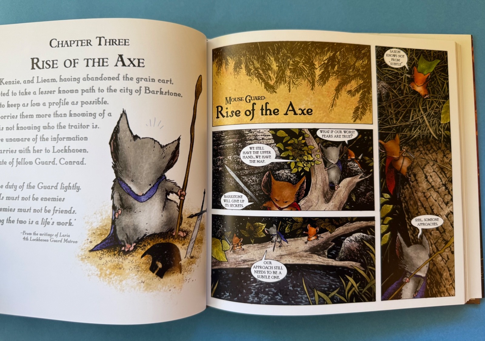 Mouse Guard Fall 1152 book signed with sketch David Petersen includes bookmark