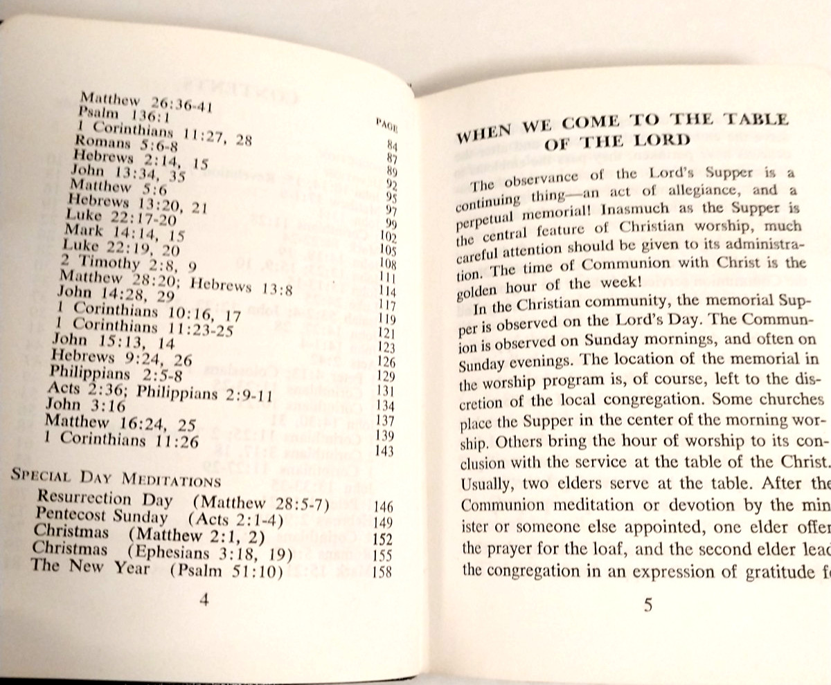 Meditations and Prayers for the Lord’s Table by Ard Hoven Mini Book Leather 1963