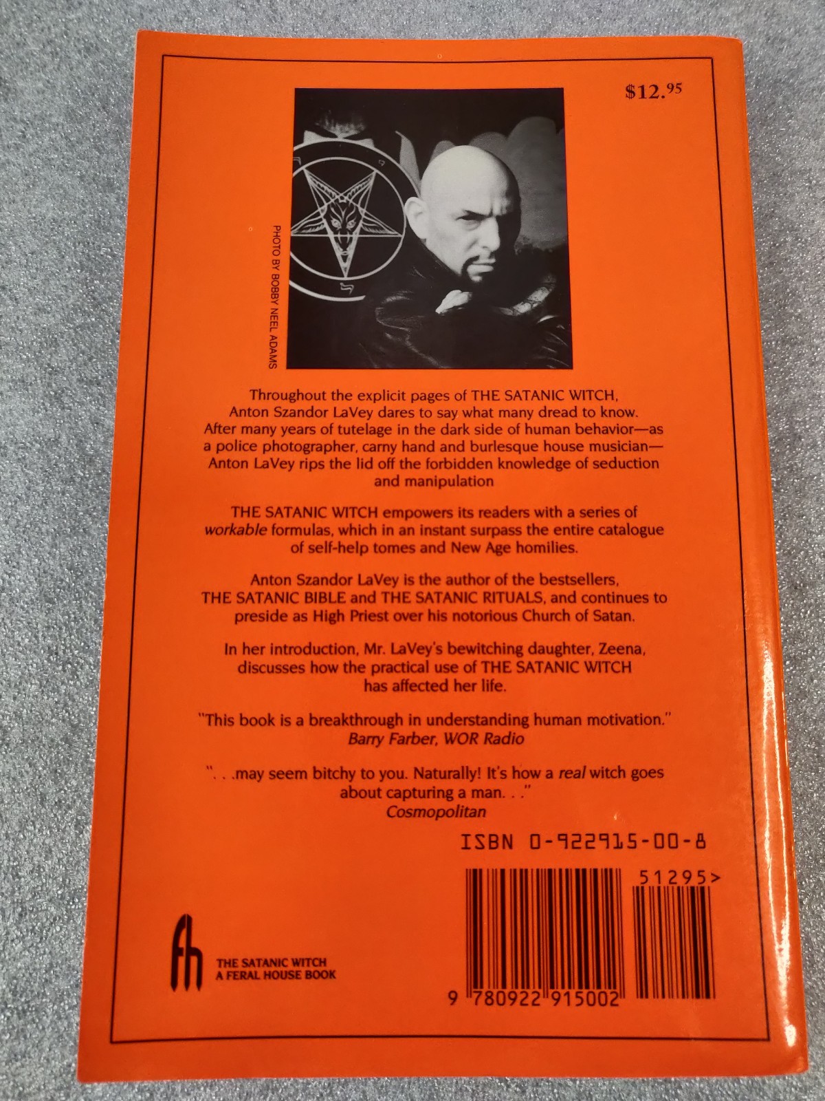 The Satanic Witch Anton Lavey Paperback