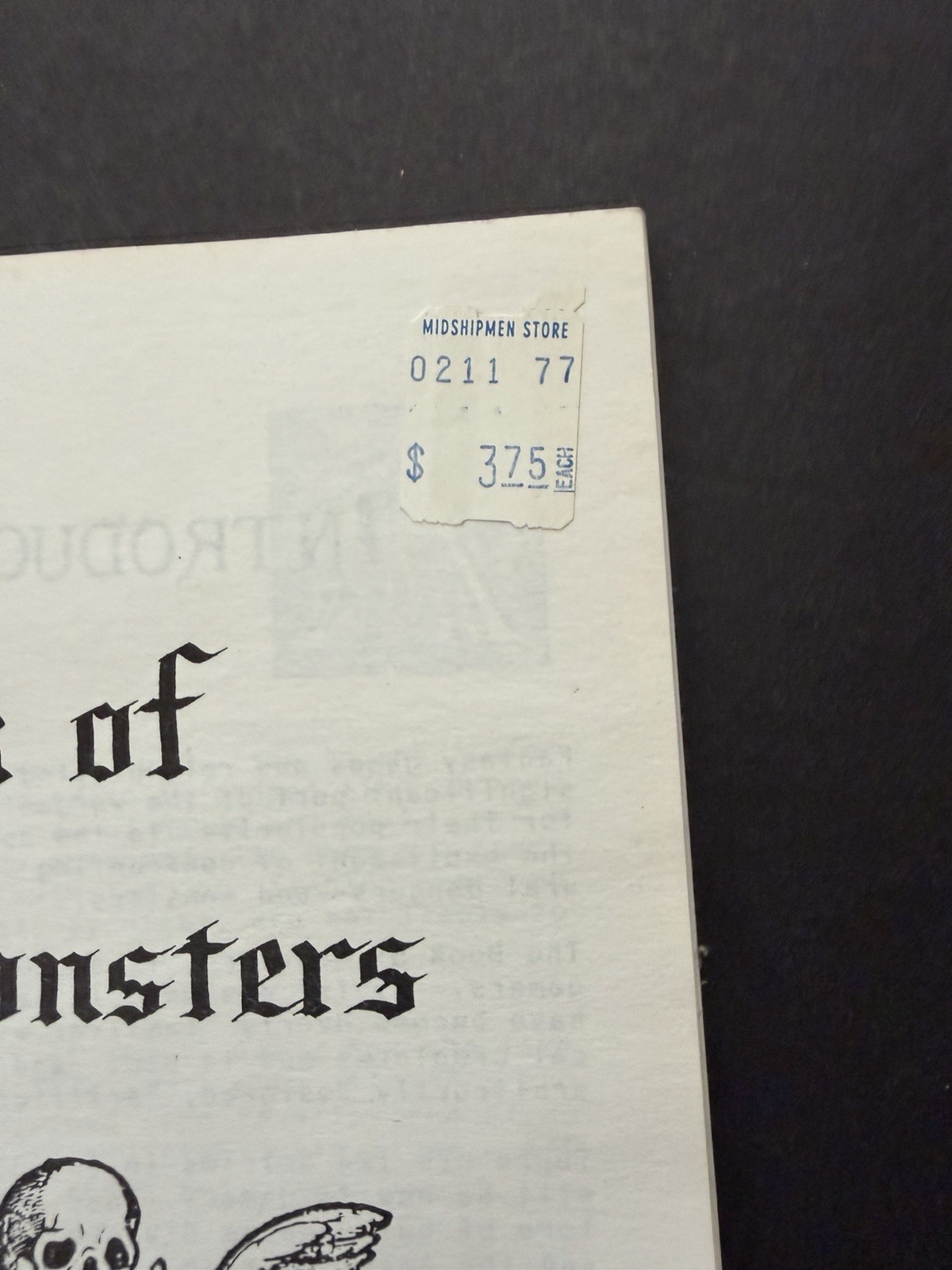 Book of Monsters 1976 Phil Edgren Little Soldier D&D 1st Print Dragon Cover