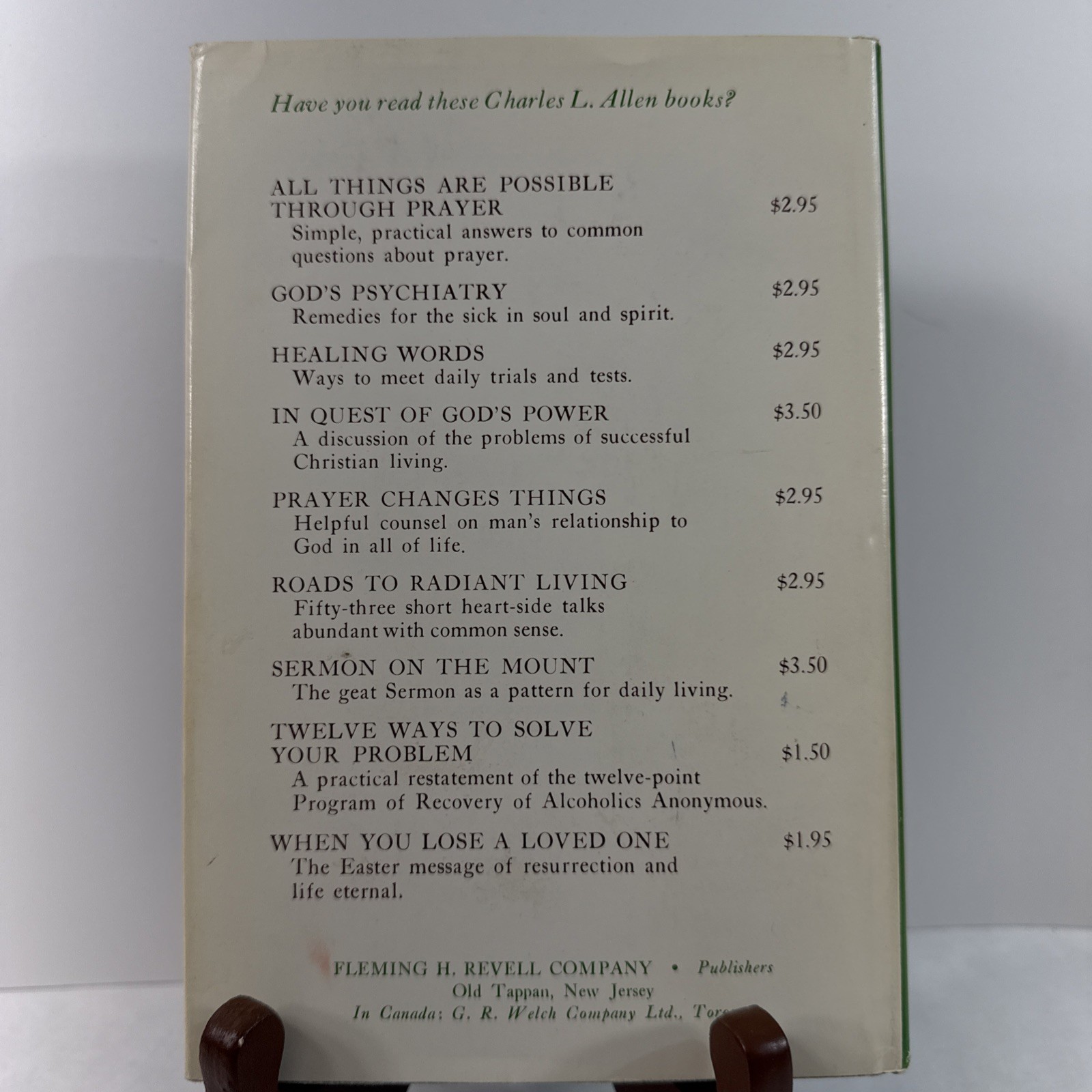 Life More Abundant by Charles Allen 1968 HB DJ