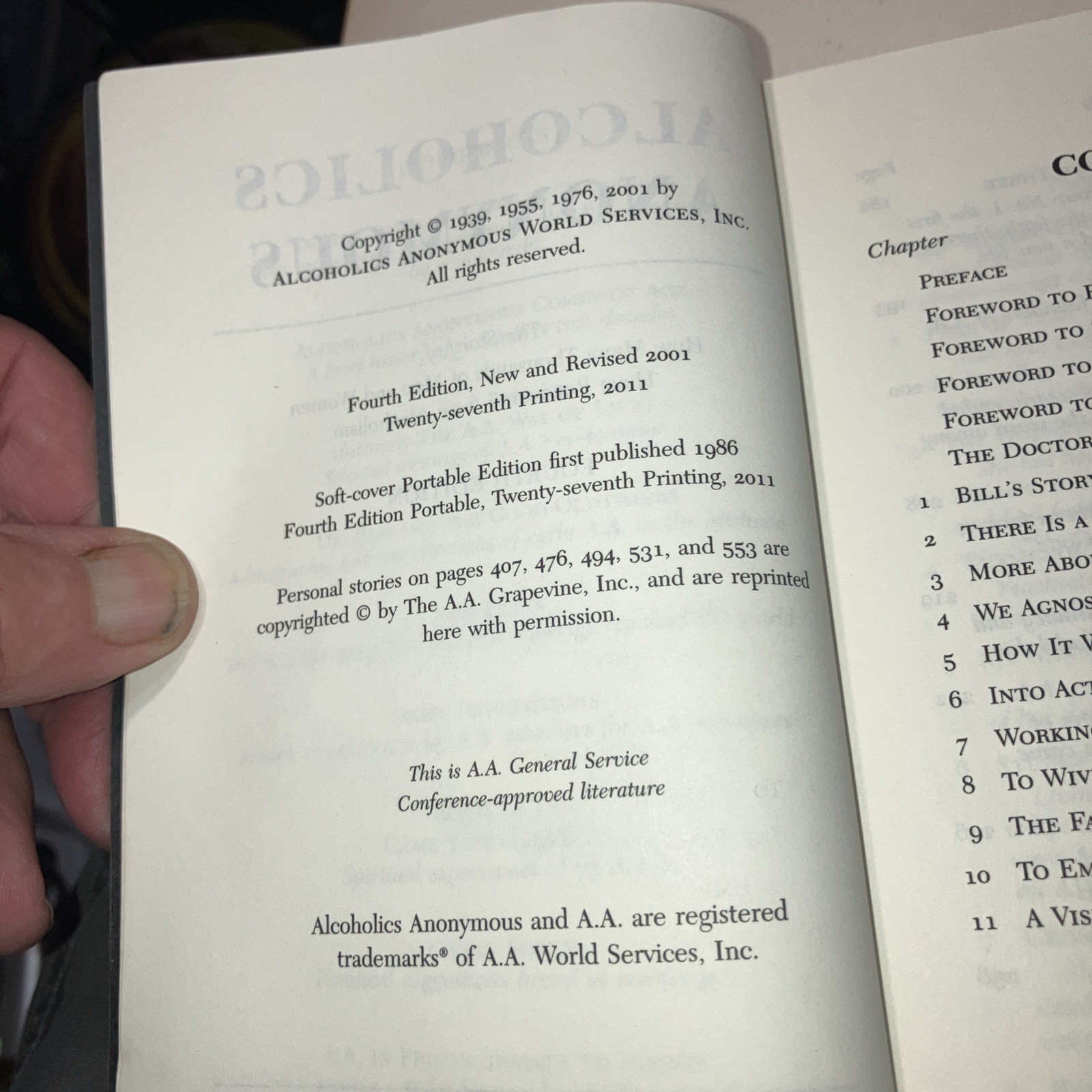 Alcoholics Anonymous Softcover Book, 4.5 x 7”, Free Shipping In USA.