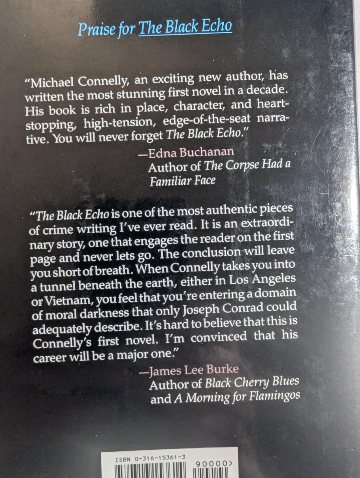 The Black Echo by Michael Connelly 1st Edition 1st Printing, First Bosch Novel